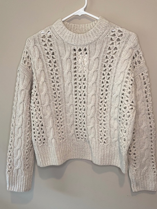 Madewell Sweaters - Madewell Extra Small Women’s Oat Marled Cable-Knit Sweater